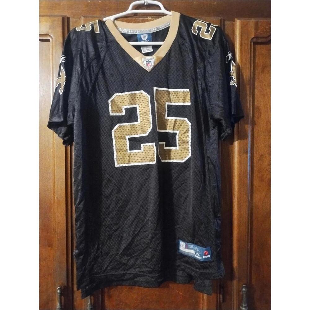 Vtg Y2K Reebok NFL Equipment Reggie Bush #25 New Orleans Saints Jersey Youth XL